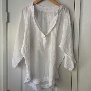 9seed Marrakesh White Women’s 100% Cotton Tunic Top
